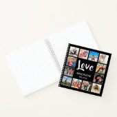 カスタムフォトコラージュパーソナライズされたブラック ノートブック (内部)