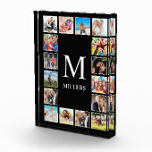 カスタムフォトコラージュパーソナライズされたブラック フォトブロック (右)