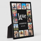 カスタムフォトコラージュパーソナライズされたブラック フォトプラーク (側面)