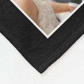 カスタムフォトコラージュパーソナライズされたブラック フリースブランケット (角)