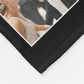 カスタムフォトコラージュパーソナライズされたブラック フリースブランケット (角)