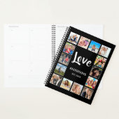 カスタムフォトコラージュパーソナライズされたブラック プランナー手帳 (ディスプレー)