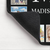 カスタムフォトコラージュパーソナライズされたブラック マウスパッド (コーナー)