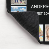 カスタムフォトコラージュパーソナライズされたブラック マウスパッド (コーナー)