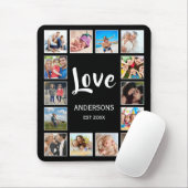 カスタムフォトコラージュパーソナライズされたブラック マウスパッド (マウス)