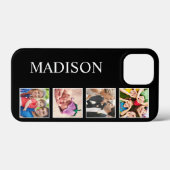 カスタムフォトコラージュパーソナライズされたブラック Case-Mate iPhoneケース (裏面 (横))