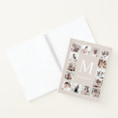 カスタムフォトコラージュパーソナライズされたベージュ ノートブック (内部)