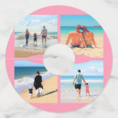 カスタムフォトコラージュパーソナライズされたワイングラスラベル ワイングラスタグ (裏面)