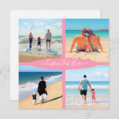 カスタムフォトコラージュファミリーラブパーソナライズされた文字 (正面/裏面)