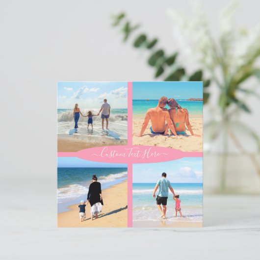 カスタムフォトコラージュファミリーラブパーソナライズされた文字 (スタンド正面)