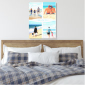 カスタムフォトコラージュファミリーラブパーソナライズされた文字 キャンバスプリント (インサイチュ (寝室))