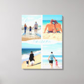 カスタムフォトコラージュファミリーラブパーソナライズされた文字 キャンバスプリント (正面)