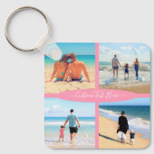 カスタムフォトコラージュファミリーラブパーソナライズされた文字 キーホルダー (正面)