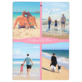 カスタムフォトコラージュファミリーラブパーソナライズされた文字 クリップボード (裏面)