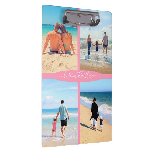 カスタムフォトコラージュファミリーラブパーソナライズされた文字 クリップボード (右)