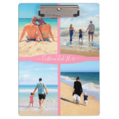 カスタムフォトコラージュファミリーラブパーソナライズされた文字 クリップボード (正面)