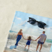 カスタムフォトコラージュファミリーラブパーソナライズされた文字 ビーチタオル (インサイチュ)