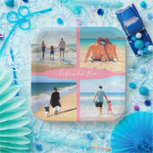 カスタムフォトコラージュファミリーラブパーソナライズされた文字 ペーパープレート (パーティー)