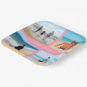 カスタムフォトコラージュファミリーラブパーソナライズされた文字 ペーパープレート (傾斜あり)