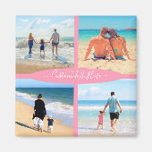 カスタムフォトコラージュファミリーラブパーソナライズされた文字 マグネット (正面)