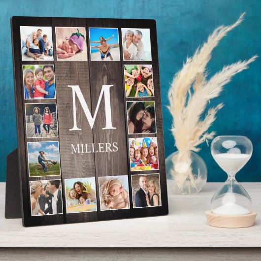カスタムフォトコラージュファ素朴ームハウスファミリー フォトプラーク (側面)