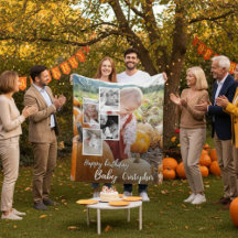 カスタムフォトコラージュベビー誕生日名