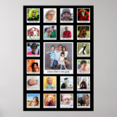 カスタムフォトコラージュレトロインスタントプリントとメモ ポスター (正面)