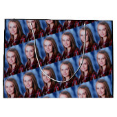 カスタムフォトコラージュ大パーソナライズされた抱き枕 ラージペーパーバッグ (裏面)