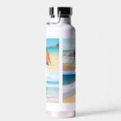 カスタムフォトコラージュ家族ラブ文字ウォーターボトル ウォーターボトル (右面)