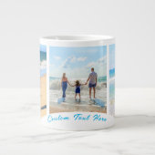 カスタムフォトコラージュ文字マグカップあなたの写真デザイン ジャンボコーヒーマグカップ (正面)