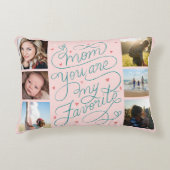 カスタムフォトコラージュ母の日ハンドレット アクセントクッション (正面)