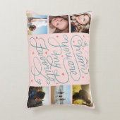 カスタムフォトコラージュ母の日ハンドレット アクセントクッション (正面(垂直))