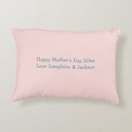 カスタムフォトコラージュ母の日ハンドレット アクセントクッション (裏面)