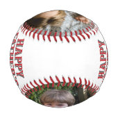 カスタムフォトコラージュ父の日 野球ボール (裏面)