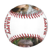 カスタムフォトコラージュ父の日 野球ボール (裏面)