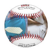 カスタムフォトコラージュ父の日 野球ボール (正面)