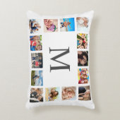 カスタムフォトコラージュ白パーソナライズされた色 アクセントクッション (正面(垂直))