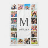 カスタムフォトコラージュ白パーソナライズされた色 キッチンタオル (縦)