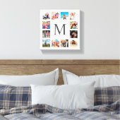 カスタムフォトコラージュ白パーソナライズされた色 キャンバスプリント (インサイチュ (寝室))