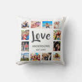 カスタムフォトコラージュ白パーソナライズされた色 クッション (正面)