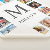 カスタムフォトコラージュ白パーソナライズされた色 シェルパブランケット (3/4)