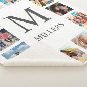 カスタムフォトコラージュ白パーソナライズされた色 シェルパブランケット (3/4)