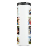 カスタムフォトコラージュ白パーソナライズされた色 タンブラー (裏面)