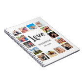 カスタムフォトコラージュ白パーソナライズされた色 ノートブック (右側)