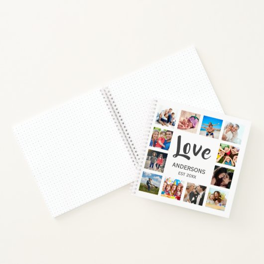 カスタムフォトコラージュ白パーソナライズされた色 ノートブック (内部)