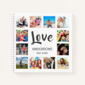 カスタムフォトコラージュ白パーソナライズされた色 ノートブック (正面)