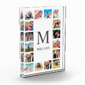 カスタムフォトコラージュ白パーソナライズされた色 フォトブロック (左)