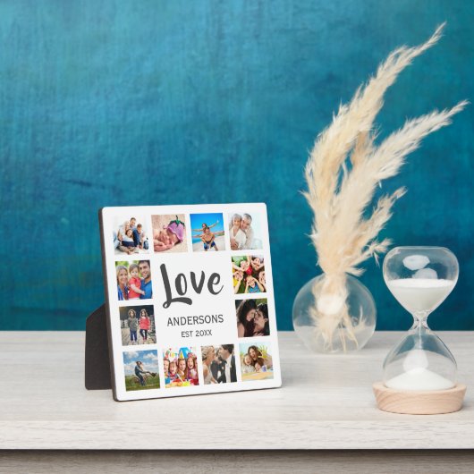 カスタムフォトコラージュ白パーソナライズされた色 フォトプラーク (インサイチュ)