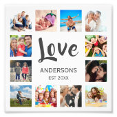 カスタムフォトコラージュ白パーソナライズされた色 フォトプリント (正面)