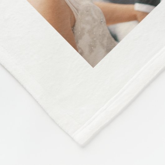 カスタムフォトコラージュ白パーソナライズされた色 フリースブランケット (角)